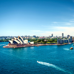 Vacker vy över operahuset i Sydney i Australien