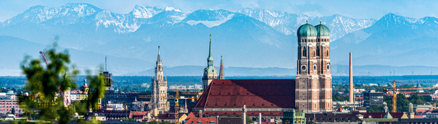 Vy över München i Tyskland